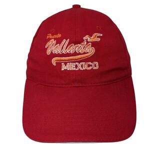 Puerto Vallarta Mexico Strapback Baseball Cap Red One Size Adjustable dKps